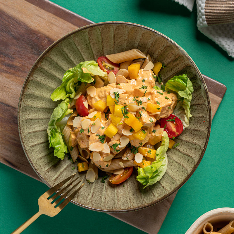 Coronation Chicken Salad with Mango, Butter Lettuce & Penne Pasta