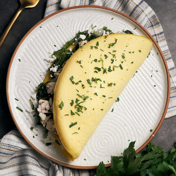 Spinach & Feta Omelette with Herb Roasted Chicken