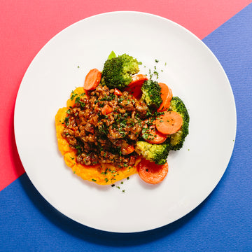 Shepherd's Pie with Herb Roasted Vegetables & Butternut Potato Mash